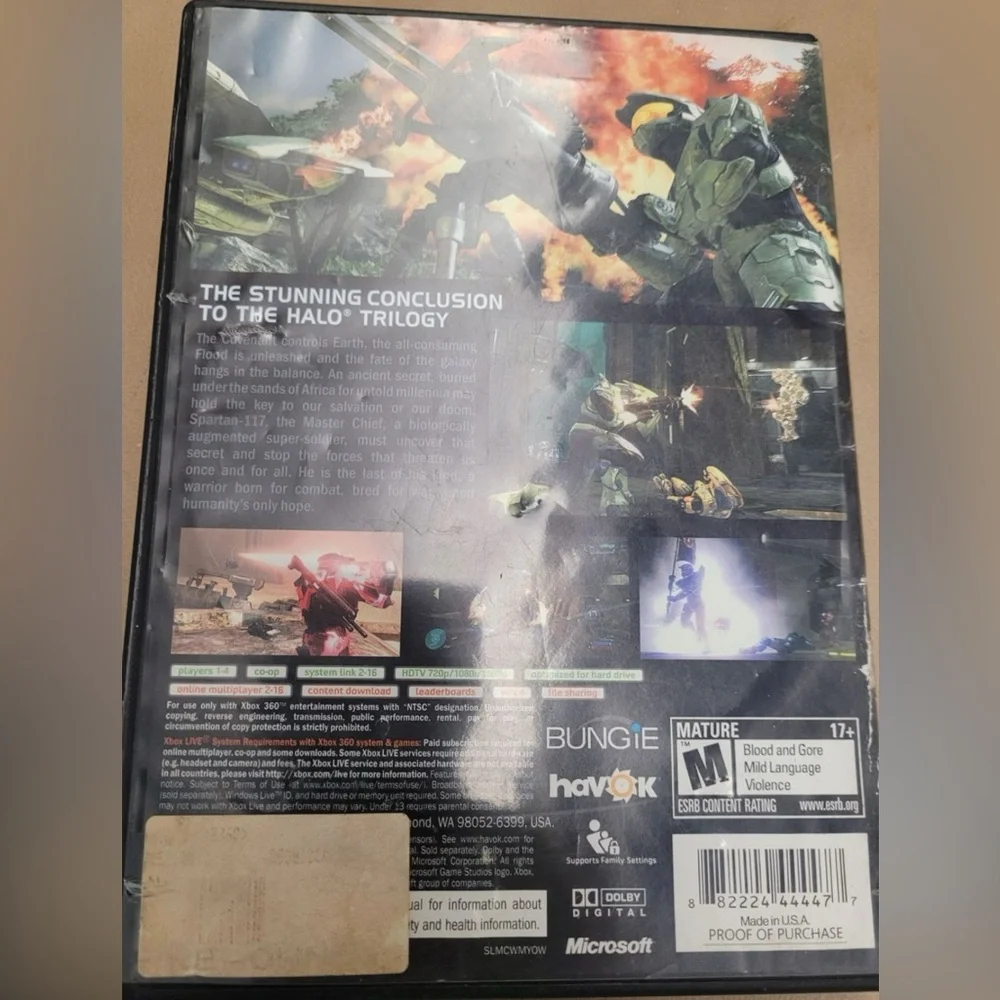 Pre-Owned CIB Halo 3 Video Game for the Microsoft Xbox 360 Published by Bungie